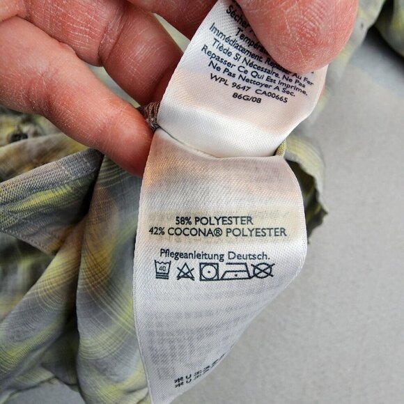 EDDIE‎ BAUER SPORT Mens Lg Plaid Button Down Moisture Wicking Shirt Short Sleeve - Picture 8 of 11
